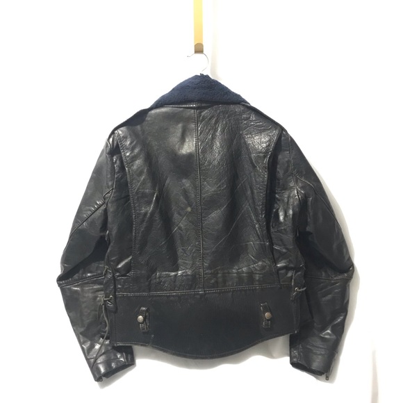 Vintage 60's Vanson Highwayman Leather Jacket Quilted Lining Worn Size 42 - Picture 6 of 10